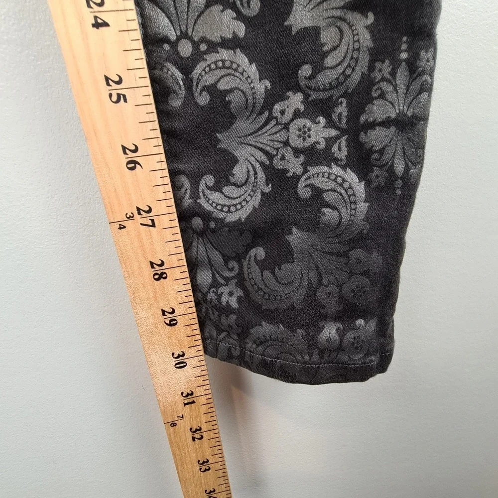 AG Adriano Goldschmie Womens 28R The Legging Ankle‎ Brocade Velvet Jeans Pants